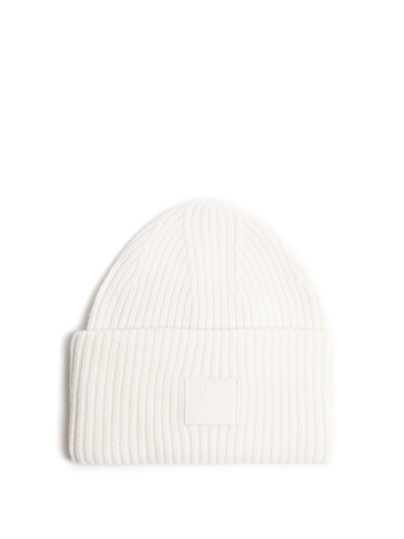 acne white beanie