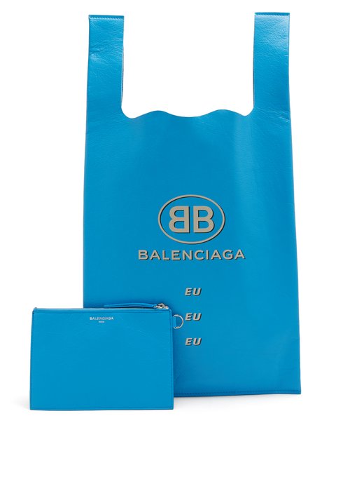 balenciaga plastic bag shopper