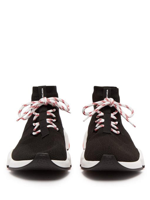 balenciaga lace up sock trainers