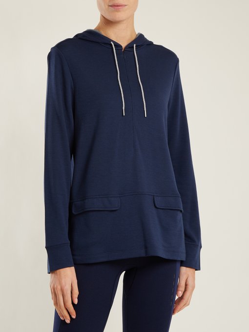 Half-zip jersey hooded sweatshirt展示图