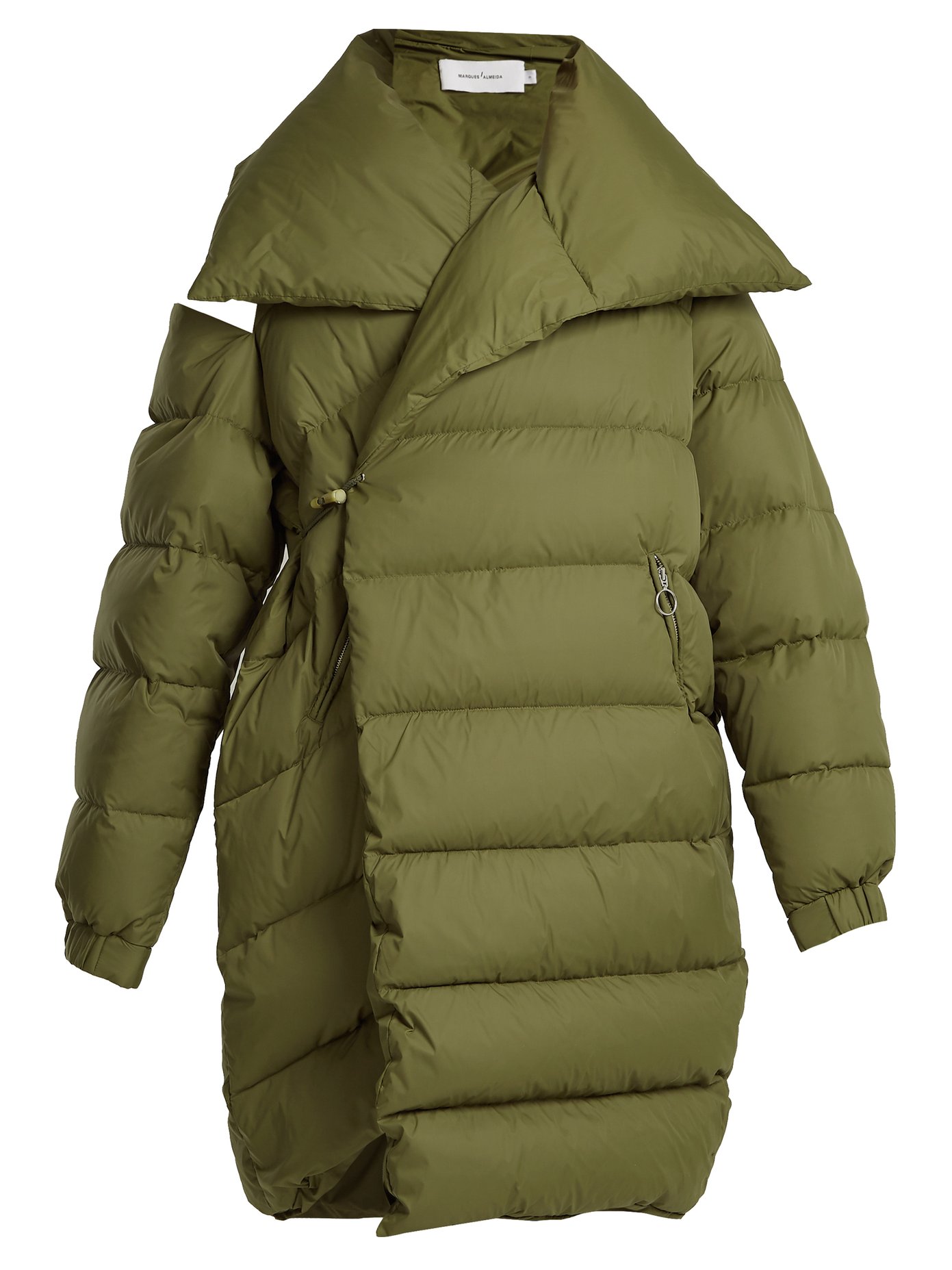 Asymmetric quilted down coat | Marques 