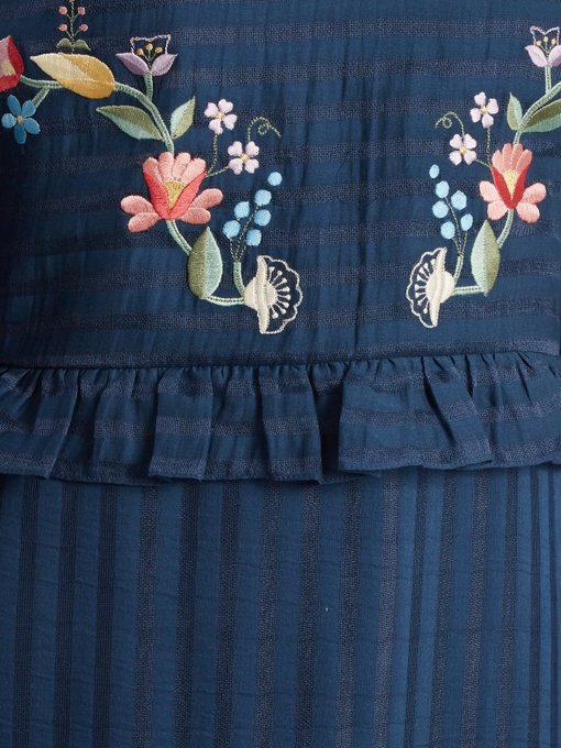 Adeline floral embroidered dress展示图