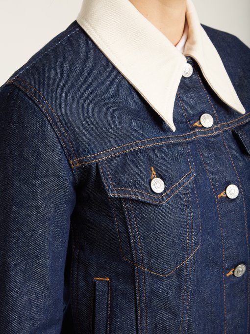 Contrast-trim denim jacket | MM6 Maison Margiela | MATCHESFASHION UK