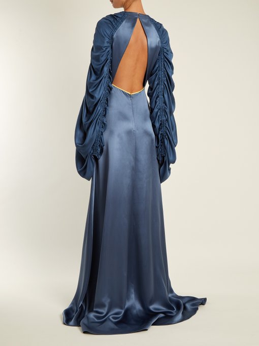 Zariah draped-sleeve open-back gown | Roksanda | MATCHESFASHION UK