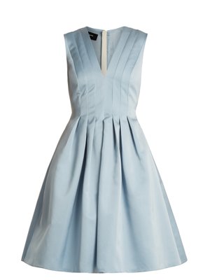 V-neck pleated duchess-satin dress | Rochas | MATCHESFASHION UK
