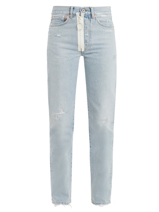 off white straight jeans