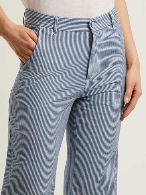 Coryn striped straight-leg jeans展示图