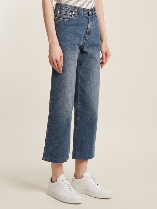 Sailor High Rise Cropped Jeans A P C Matchesfashion Us