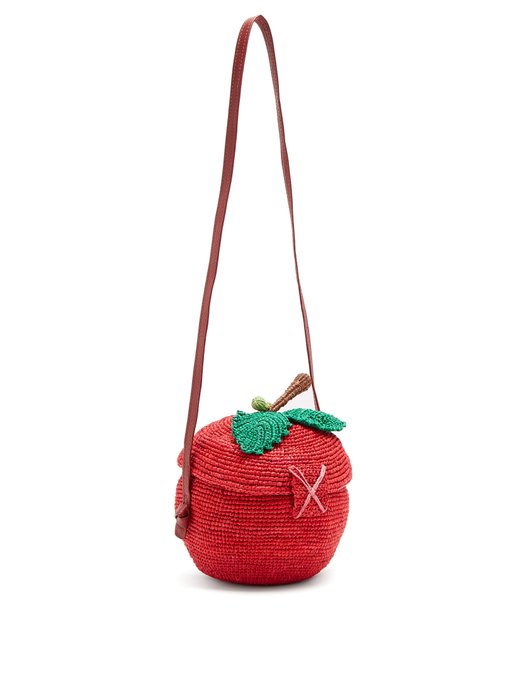 Apple toquilla-straw cross-body bag展示图