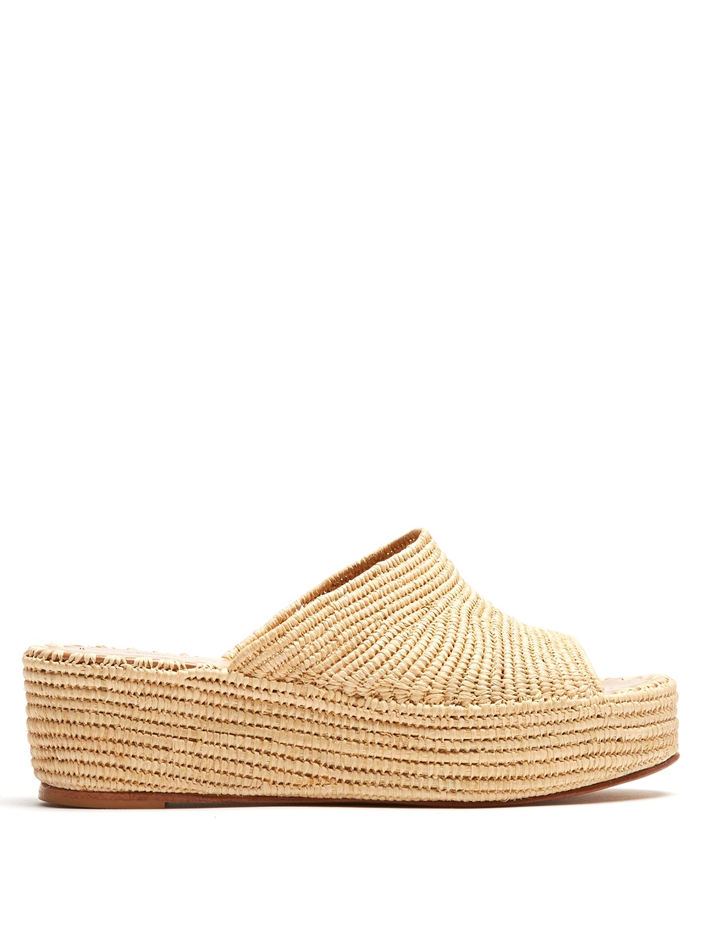 Karim raffia flatform sandals | Carrie 