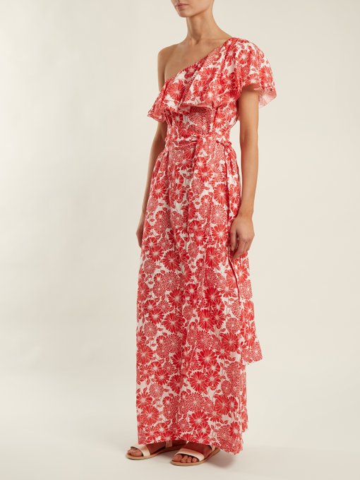 Arden floral-print off-shoulder dress | Lisa Marie Fernandez ...