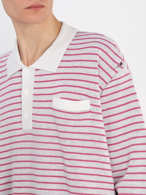 balenciaga striped polo shirt