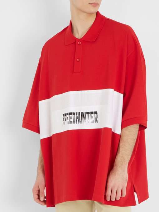 Speedhunter-print cotton polo shirt 
