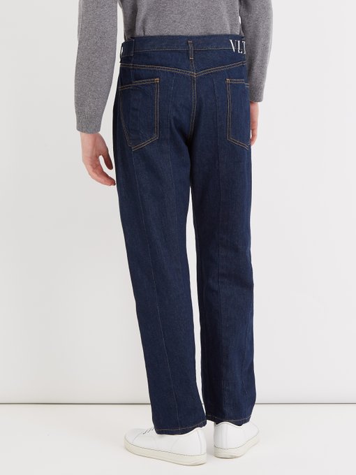 Panelled straight-leg jeans展示图