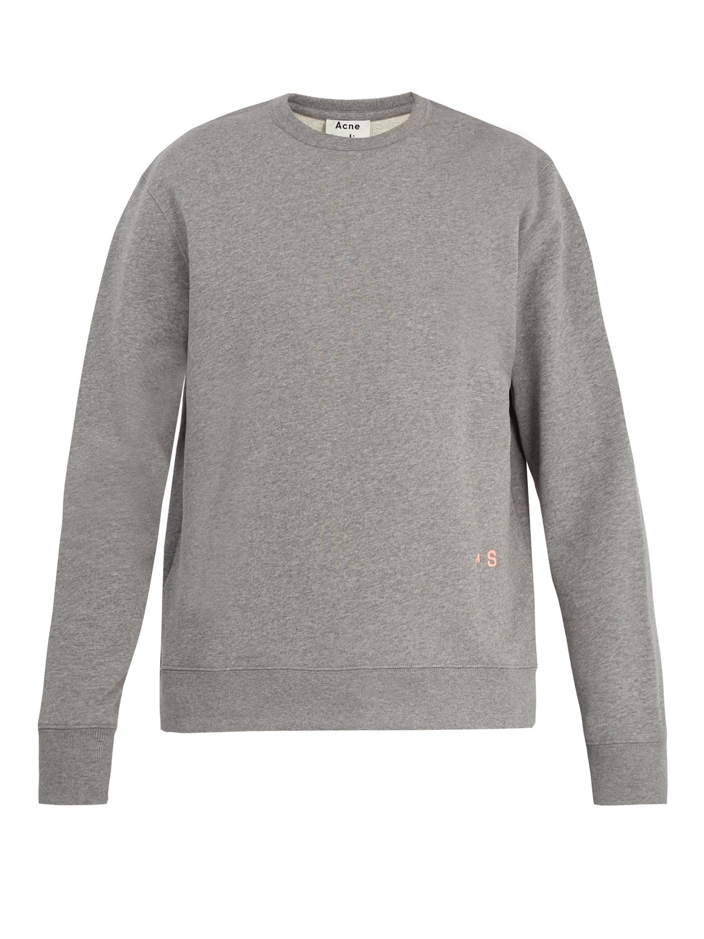 acne studios embroidered cotton sweatshirt