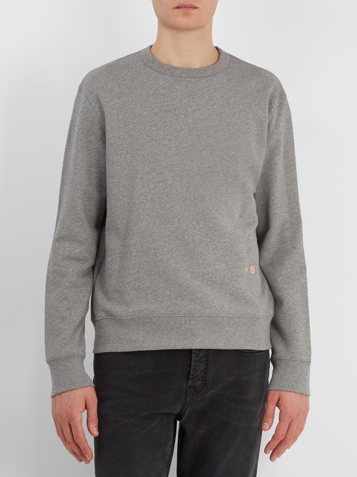 acne studios embroidered cotton sweatshirt