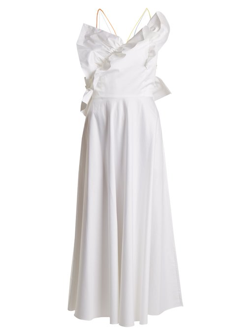 Ruffle-trimmed cotton-poplin dress | Anna October | MATCHESFASHION US