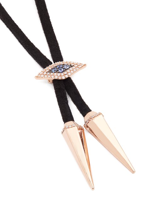 Diamond, sapphire & rose-gold Bolo necklace展示图