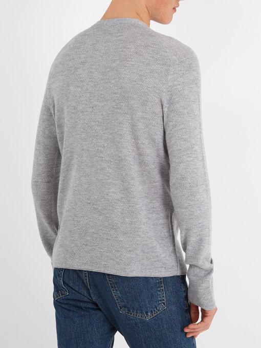 Gregory long-sleeved wool-blend henley top展示图