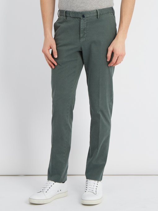 Slim-leg stretch-cotton chino trousers展示图