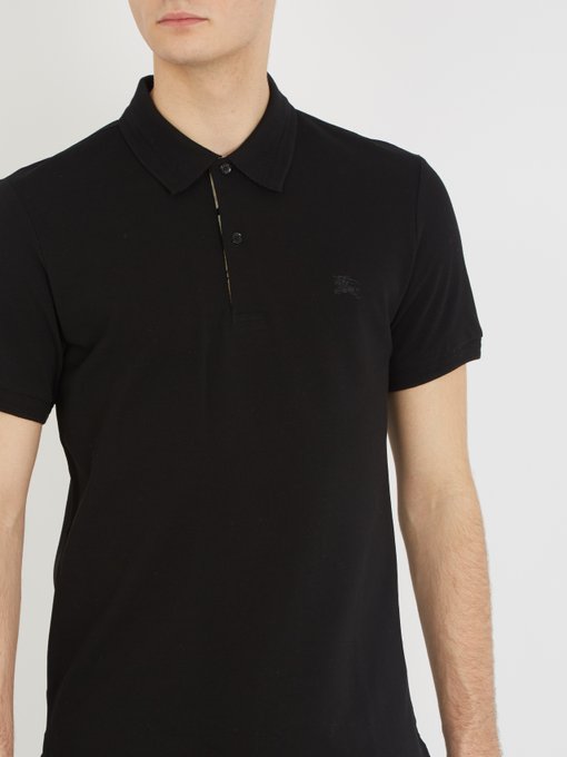 black burberry collar shirt