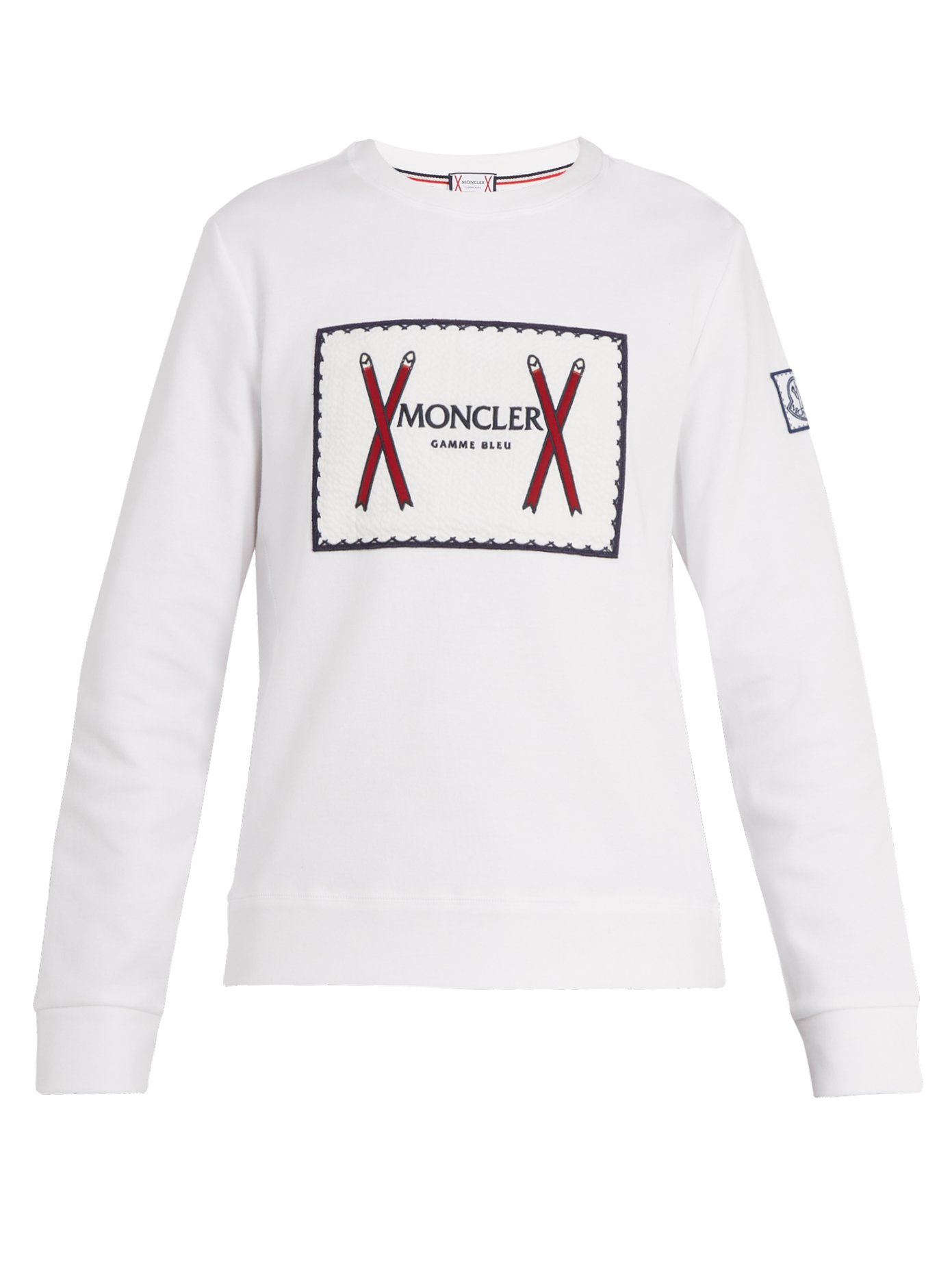 Embroidered-logo cotton-blend sweatshirt | Moncler Gamme Bleu |  MATCHESFASHION US