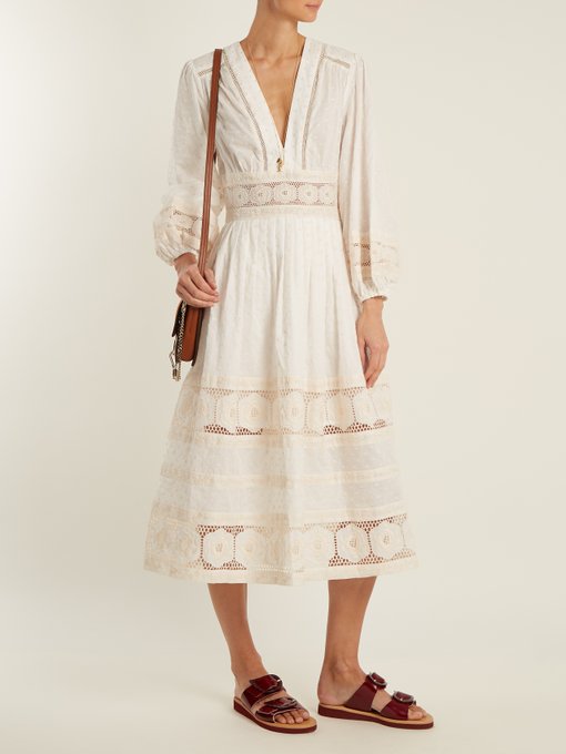 Prima polka-dot embroidered cotton dress | Zimmermann | MATCHESFASHION UK