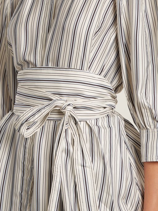 Painted Heart striped satin-twill shirt展示图