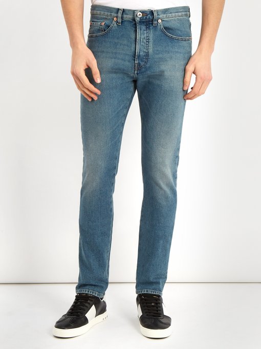 Mid-rise slim-leg jeans展示图
