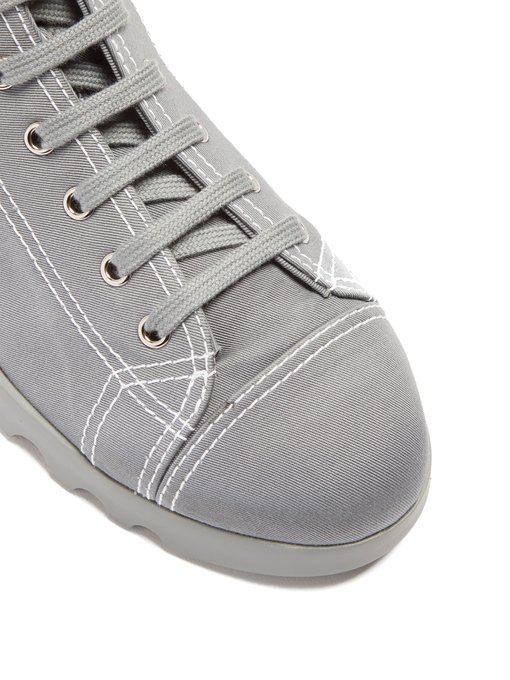 grey canvas trainers