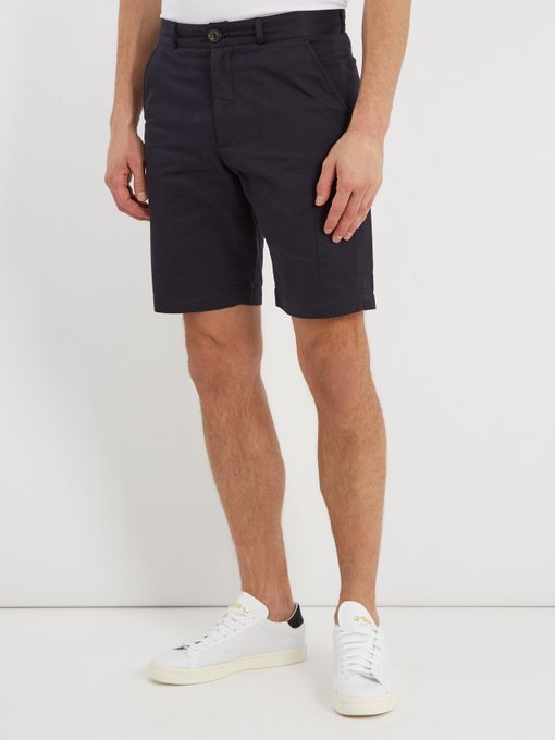 Mid-rise patch-pocket cotton shorts | Oliver Spencer | MATCHESFASHION UK