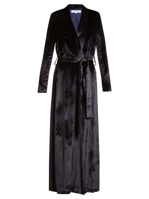 Belted velvet trench coat | Galvan | MATCHESFASHION UK