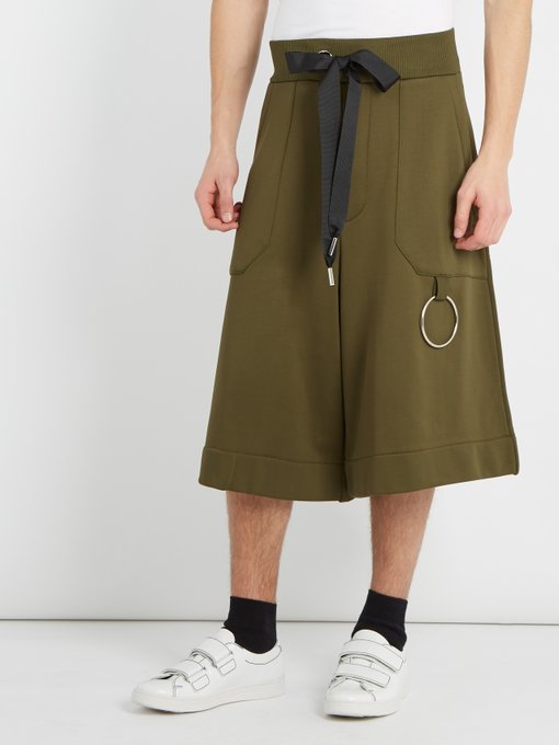 Drawstring-waist cotton-blend shorts展示图