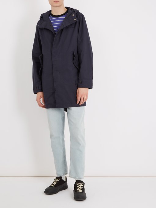 Nathan hooded cotton-twill parka展示图