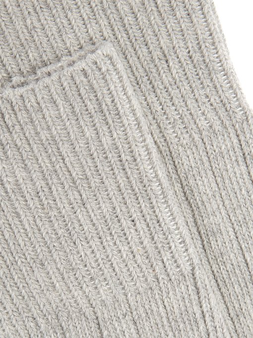Novelty ribbed-knit stretch-cotton socks展示图