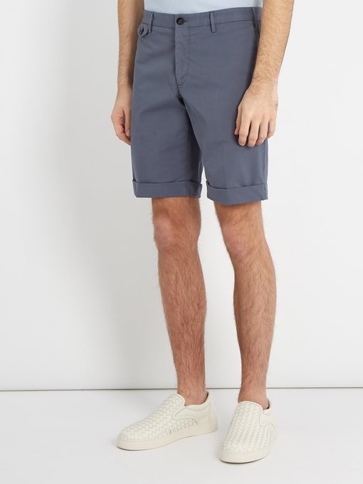 slim fit cotton shorts