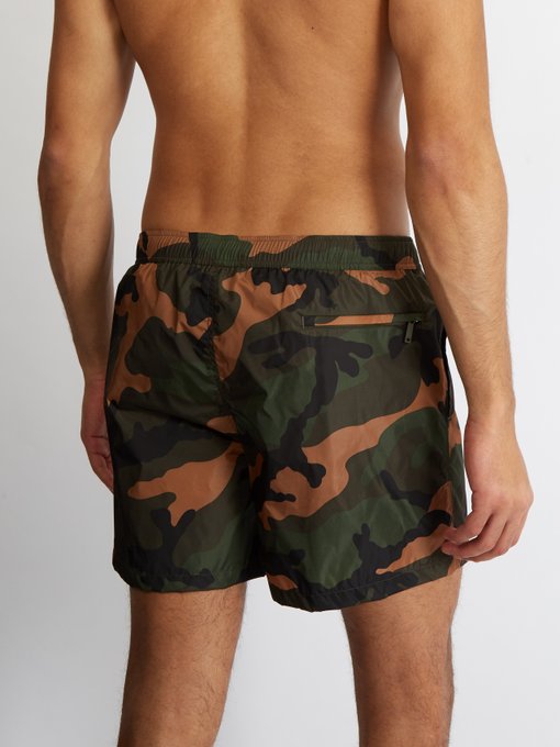 Camouflage-print swim shorts展示图