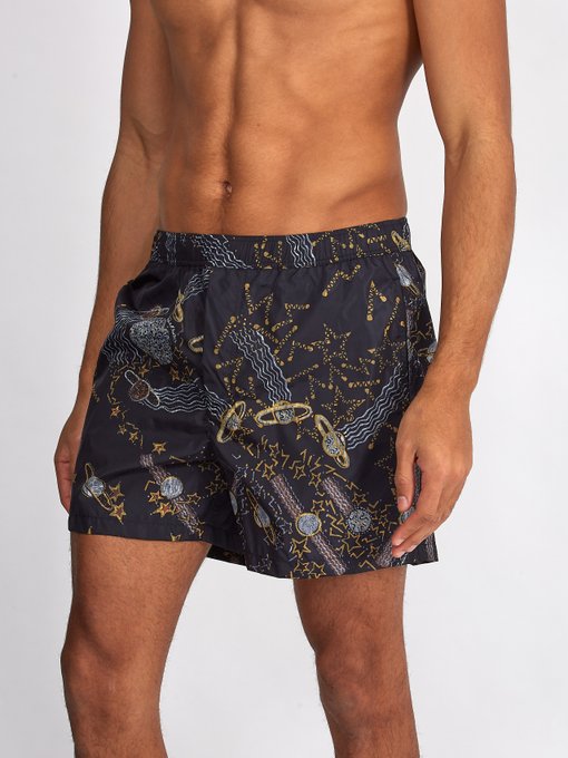 Cosmos-print swim shorts展示图