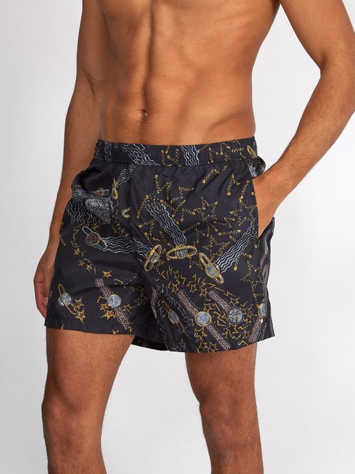 Cosmos-print swim shorts展示图