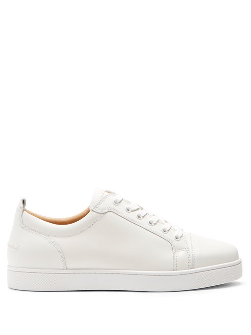 Christian Louboutin Yang Louis Junior Low-Top Leather Trainers, White ...