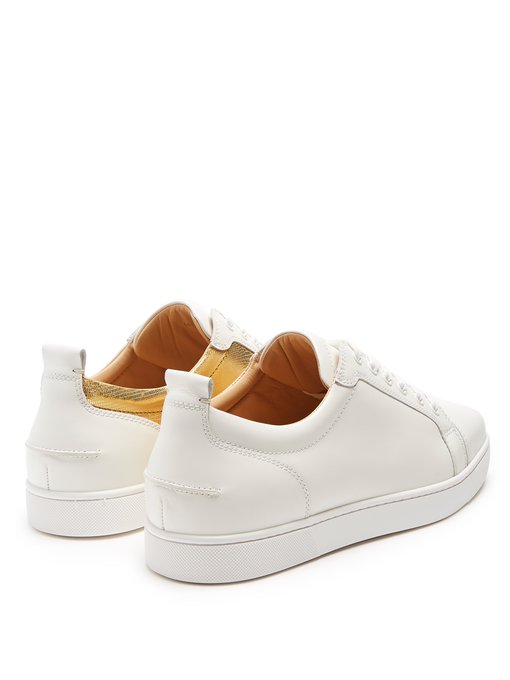 Christian Louboutin Yang Louis Junior Low-Top Leather Trainers, White ...
