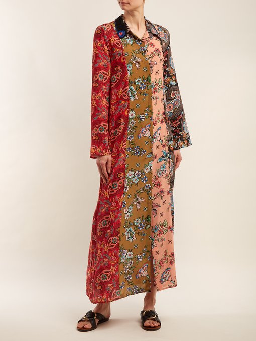 Augustina panelled silk-crepe dress | Anjuna | MATCHESFASHION US
