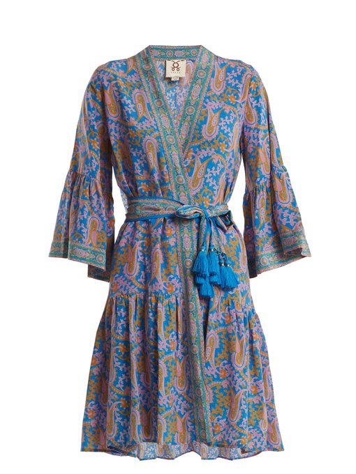 Caroline paisley-print silk wrap dress | Figue | MATCHESFASHION UK
