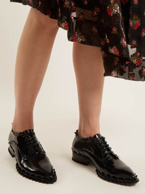 Scallop-edged leather shoes | Simone Rocha | MATCHESFASHION UK