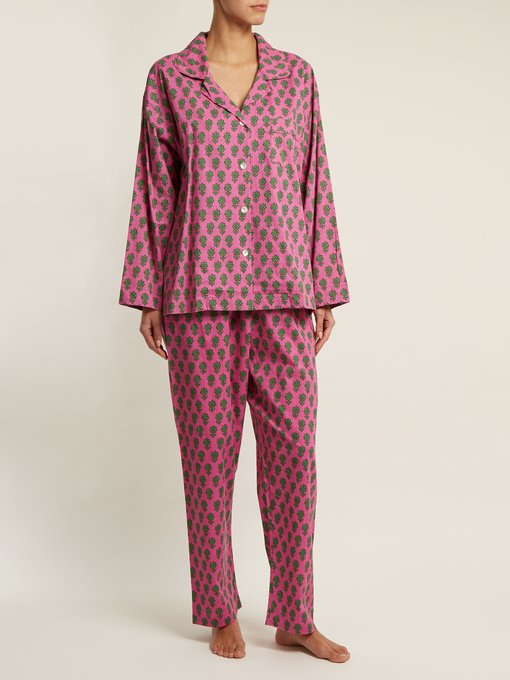 Berto floral-print pyjama set展示图