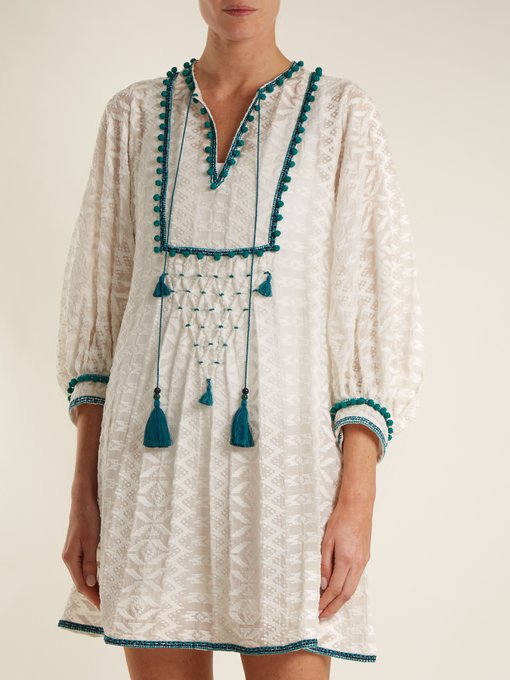 Ilaria tassel-embellished silk-blend dress展示图