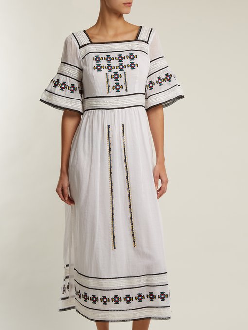 Sarafina embroidered cotton dress展示图