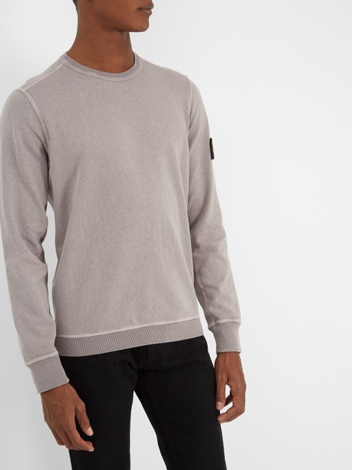 stone island washed crew neck