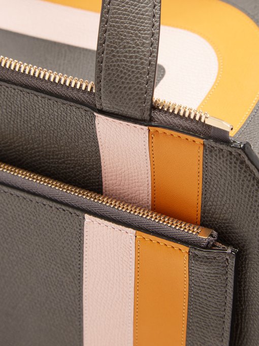 Passepartout medium striped leather bag展示图
