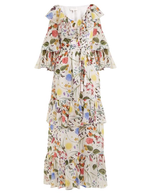 Margaux garden-print silk dress | Borgo De Nor | MATCHESFASHION UK